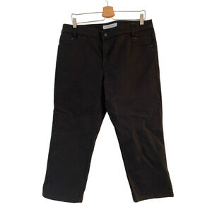 Chico's Platinum Denim Crop Jeans Size 2 US L/12 Brown Ultimate Fit Slim Leg